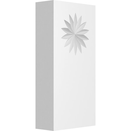 Ekena Millwork Standard Foster Flower Plinth Block With Square Edge, 2 1/2"W x 5"H x 1"P PBP025X050X100FOS09